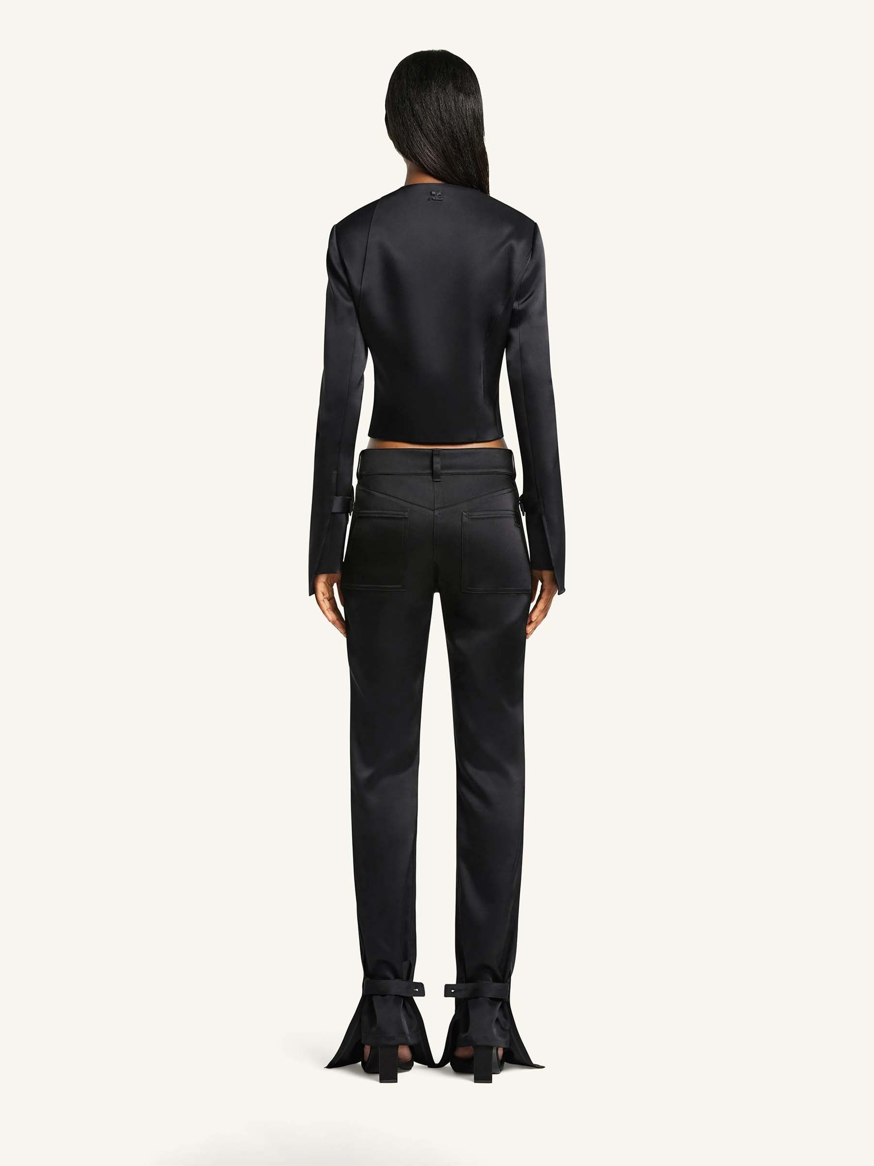 OBLIQUE SATIN JACKET - 3