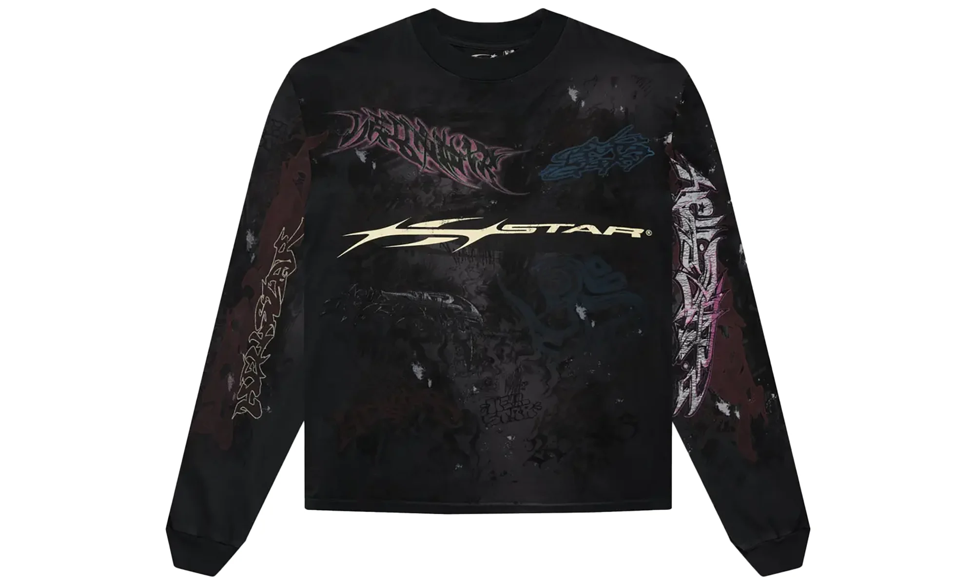 Graffiti L/S T-Shirt Black "Black" HSR046 - 1