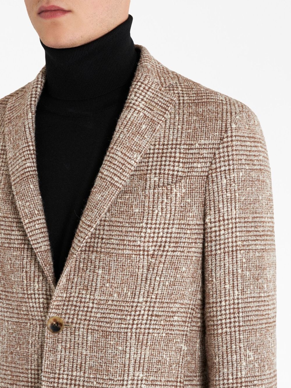 plaid-check pattern blazer - 5
