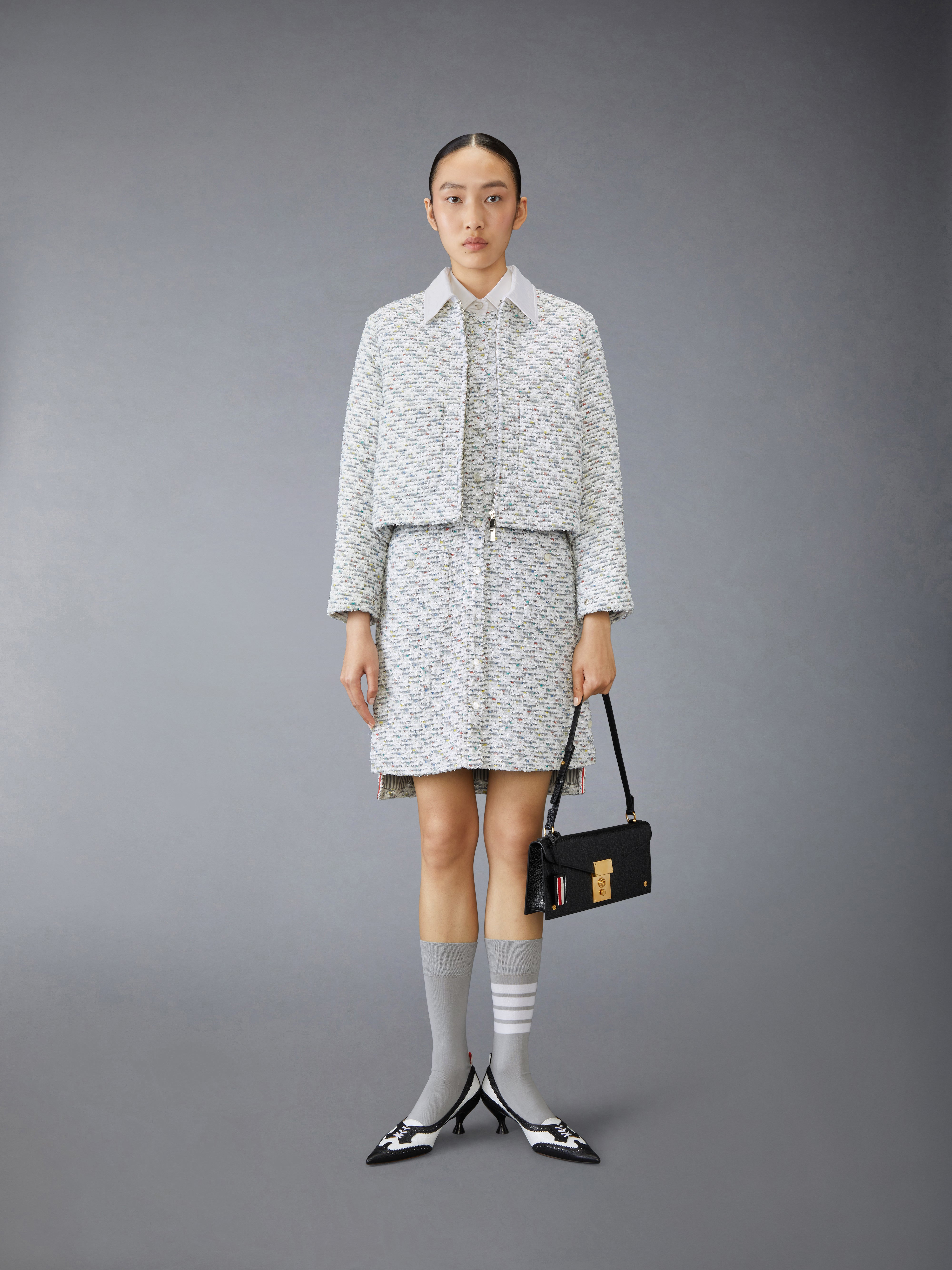 Sequin Tweed Golf Jacket - 4