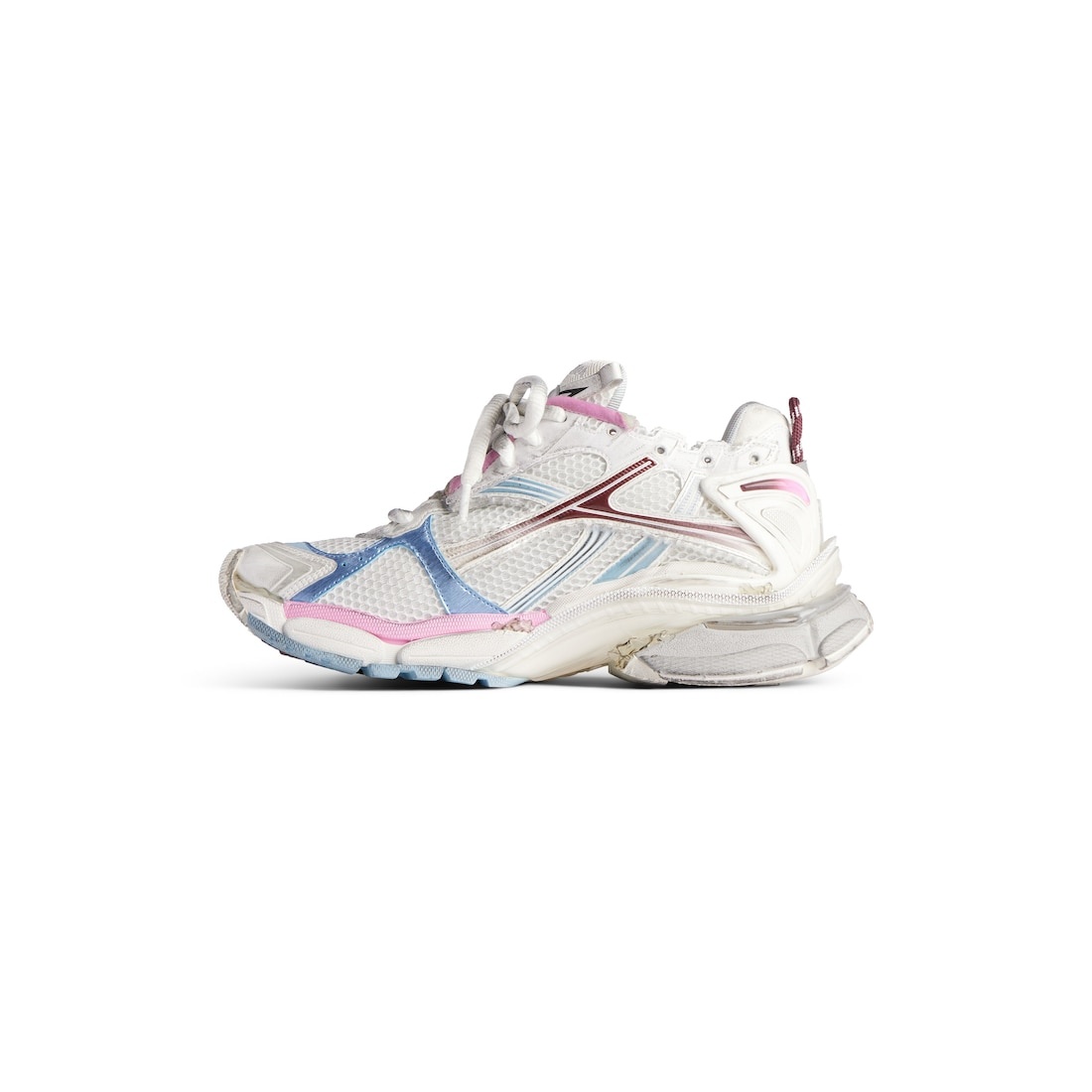 Women's Runner Gradient Sneaker  in White/brown/blue/pink/grey - 4