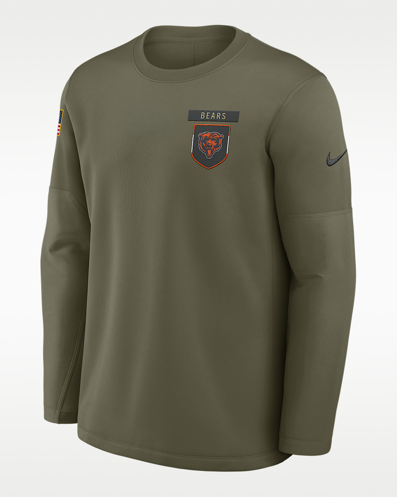 Chicago Bears Salute to Service Sideline Triumphant Win Coach Men's Nike NFL Pullover Crew 1