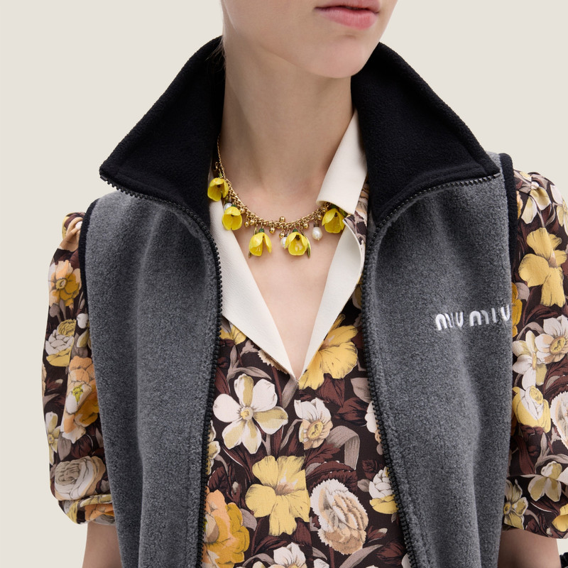 Miu Miu Metal and resin necklace outlook