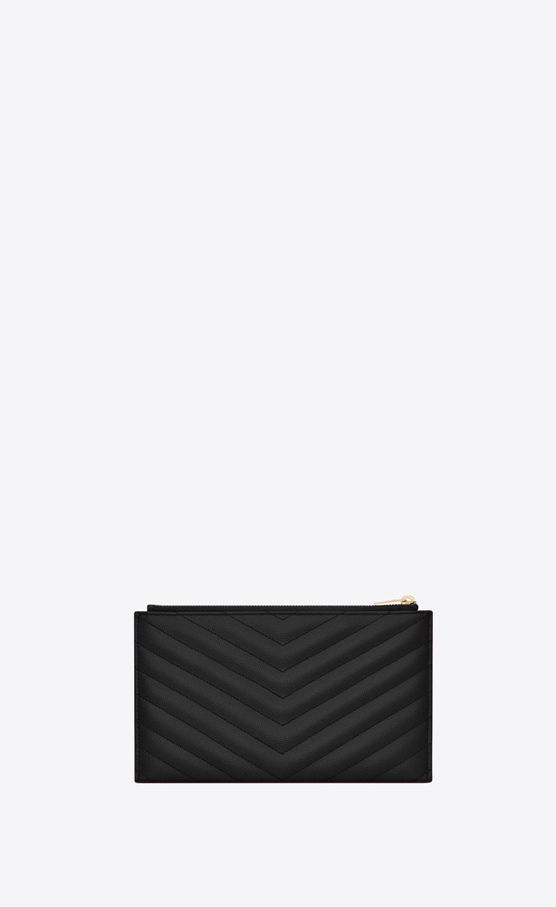 cassandre saint laurent matelassé bill pouch in grain de poudre embossed leather 2