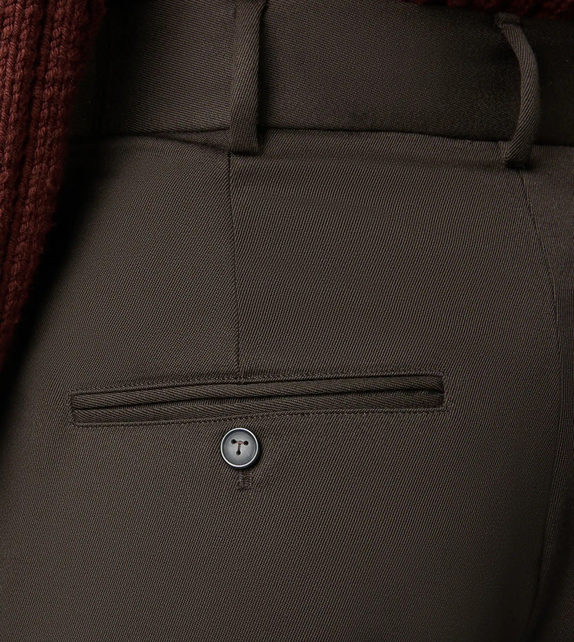 CARROT PANTS IN WOOL - BROWN - 4