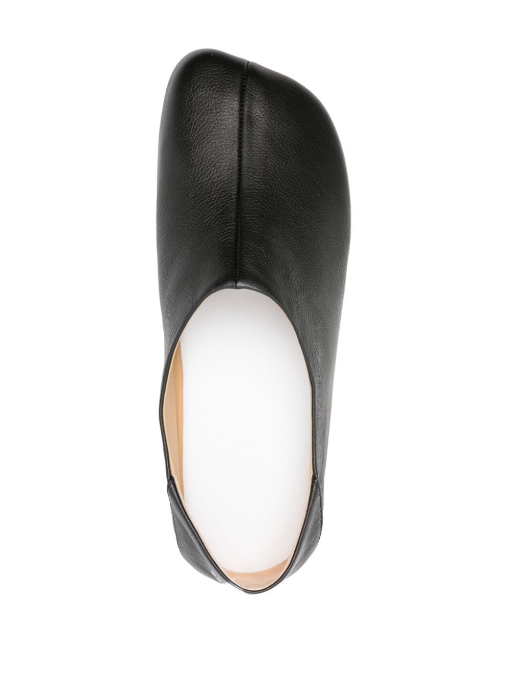 MM6 Maison Margiela asymmetric-toe leather slippers | REVERSIBLE