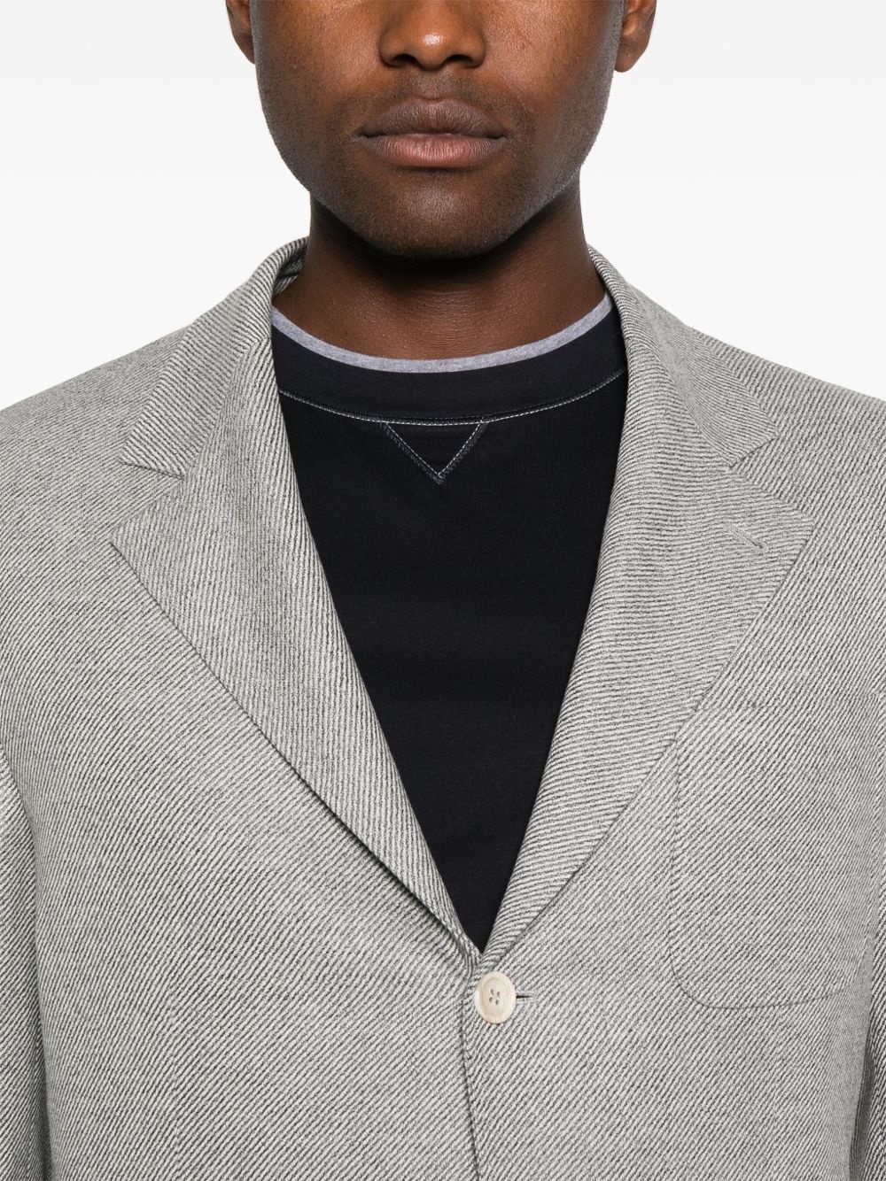 fine-ribbed blazer - 5