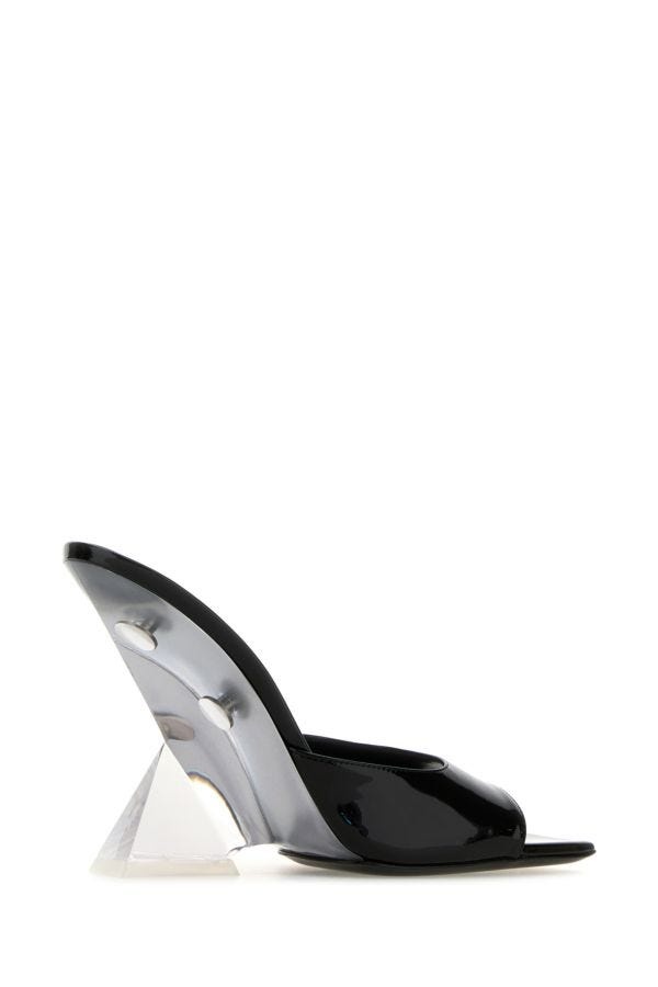 The Attico Woman Black Leather Cheope Mules - 3