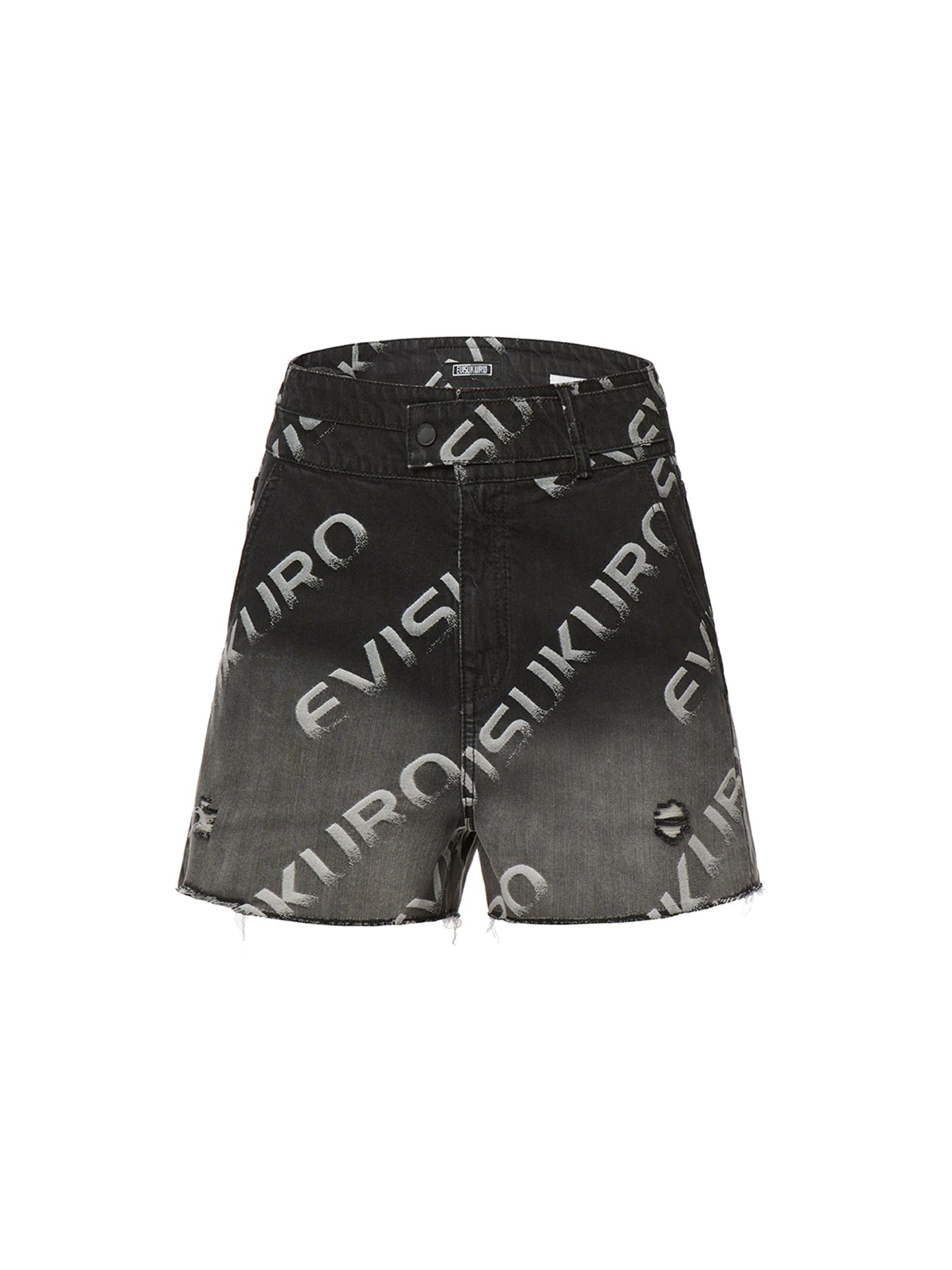 Logo Jacquard Degrade Denim Shorts - 15