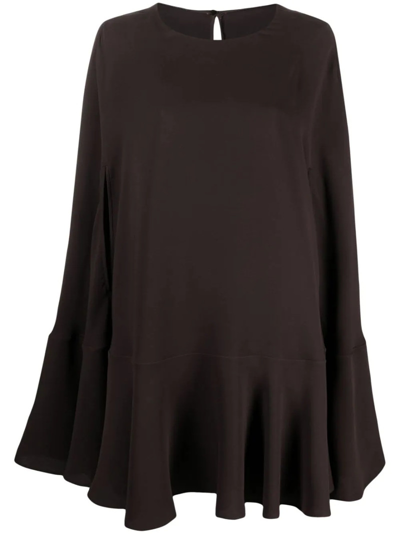 silk cape dress 1