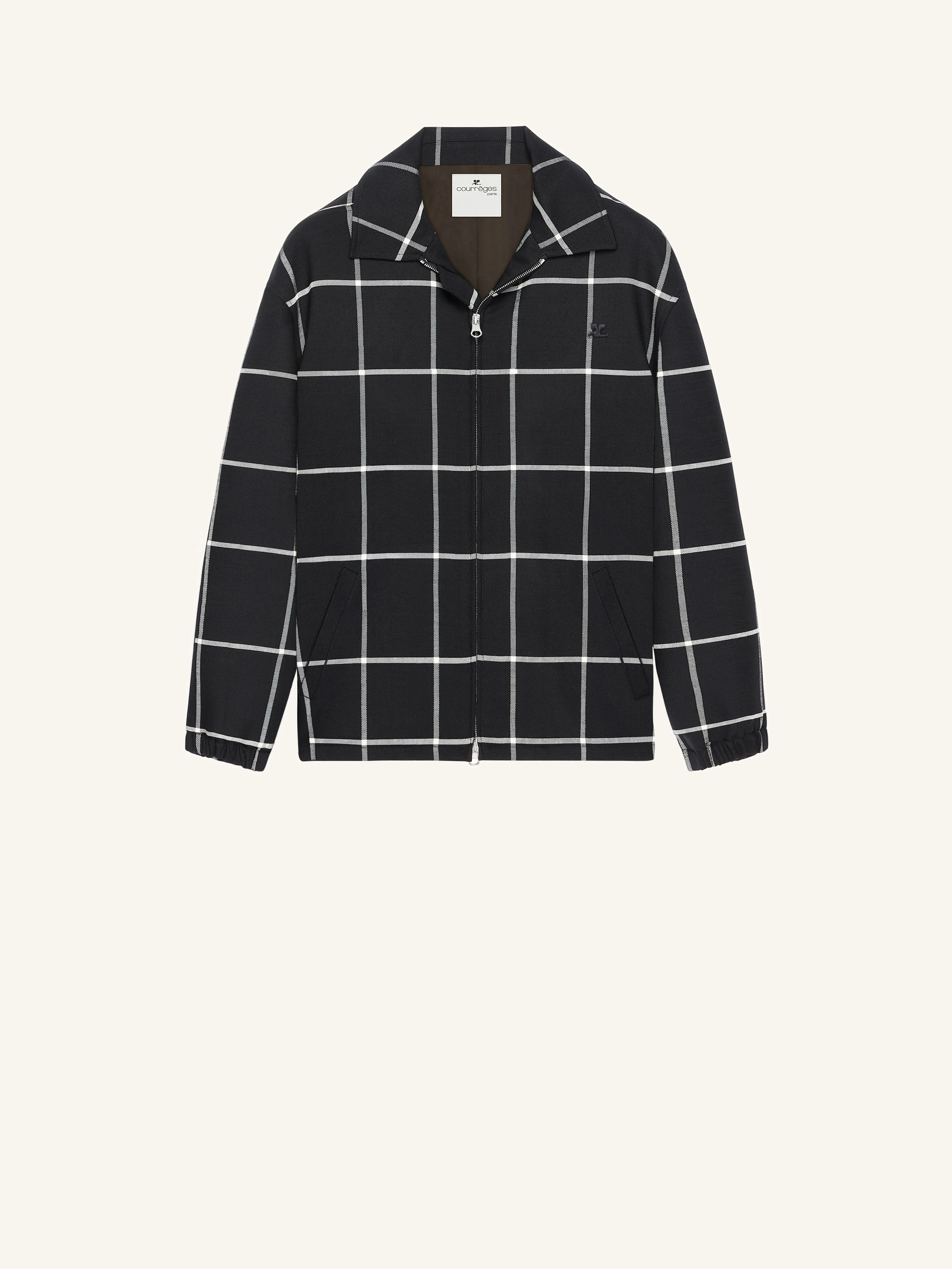 CHECKED BOMBER JACKET - 1