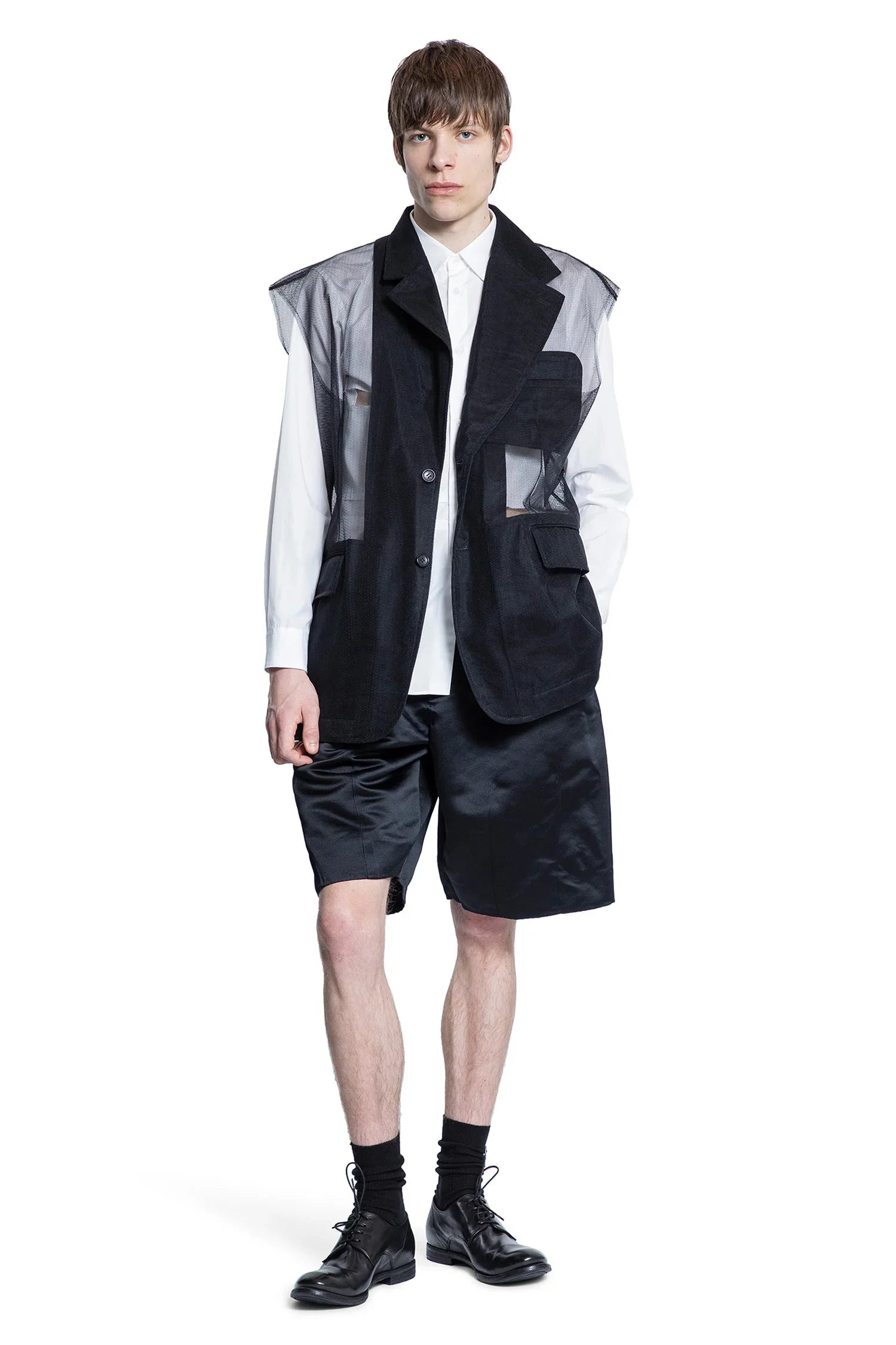 Pleated Satin Shorts - 4