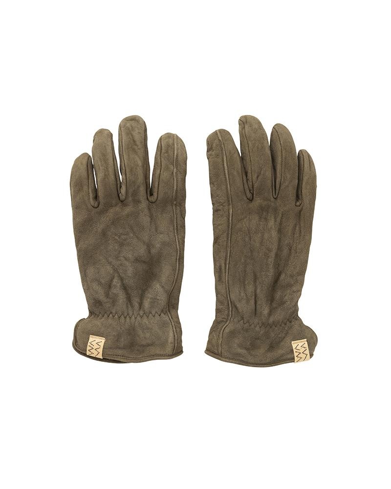 SUEDE GLOVES OLIVE - 1