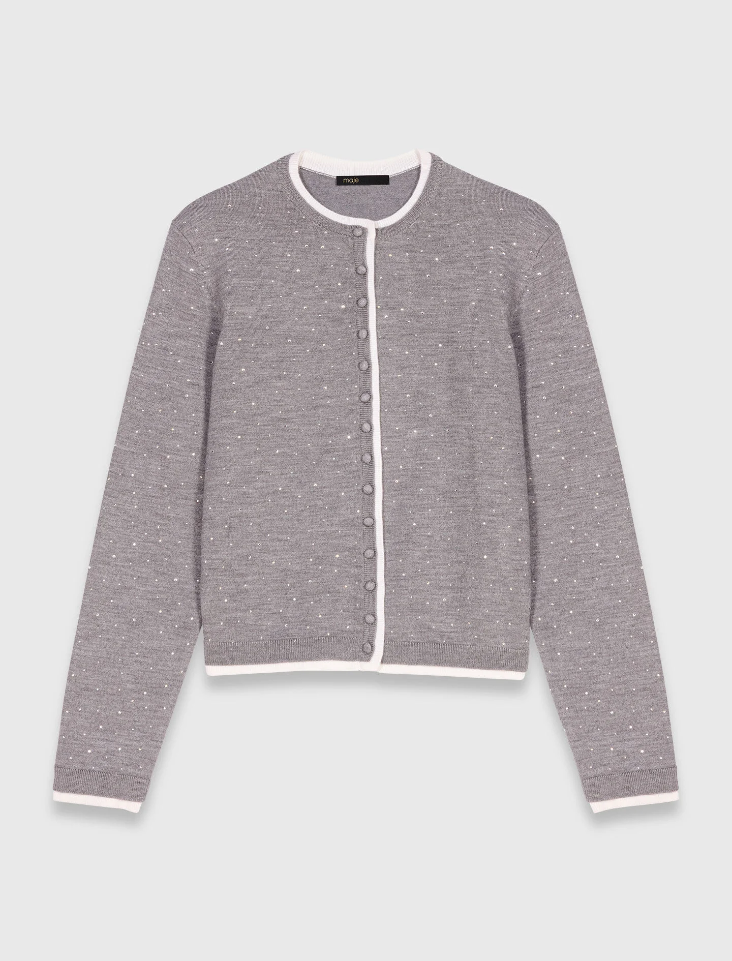 Knit embellished cardigan - 1