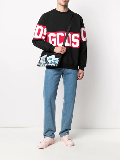 GCDS Large logo print jumper outlook