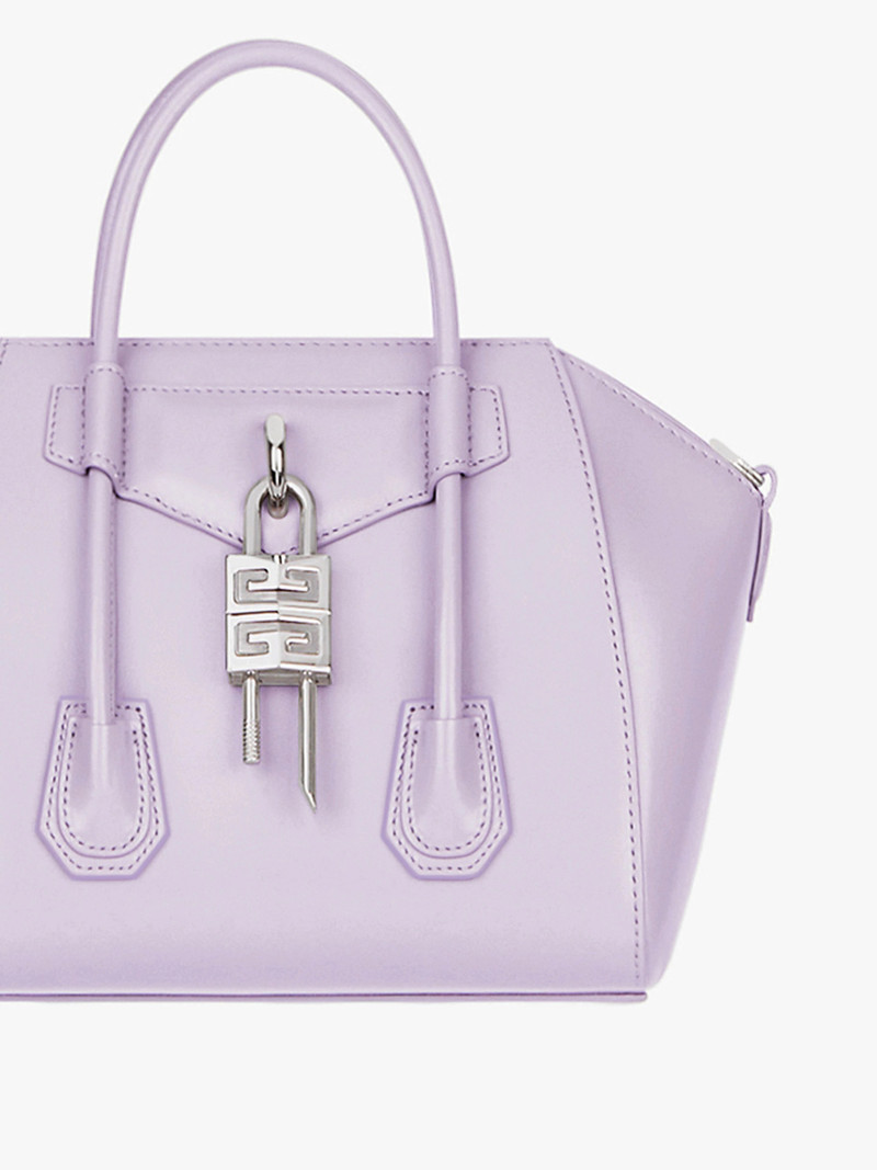 MINI ANTIGONA LOCK BAG IN BOX LEATHER 6