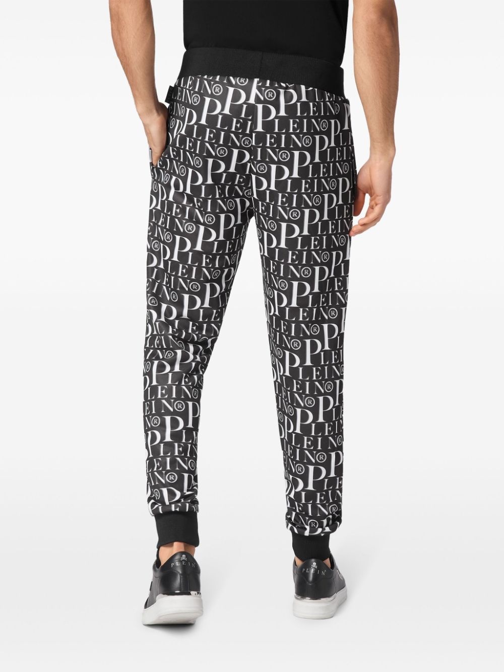 all-over logo-print track pants - 4