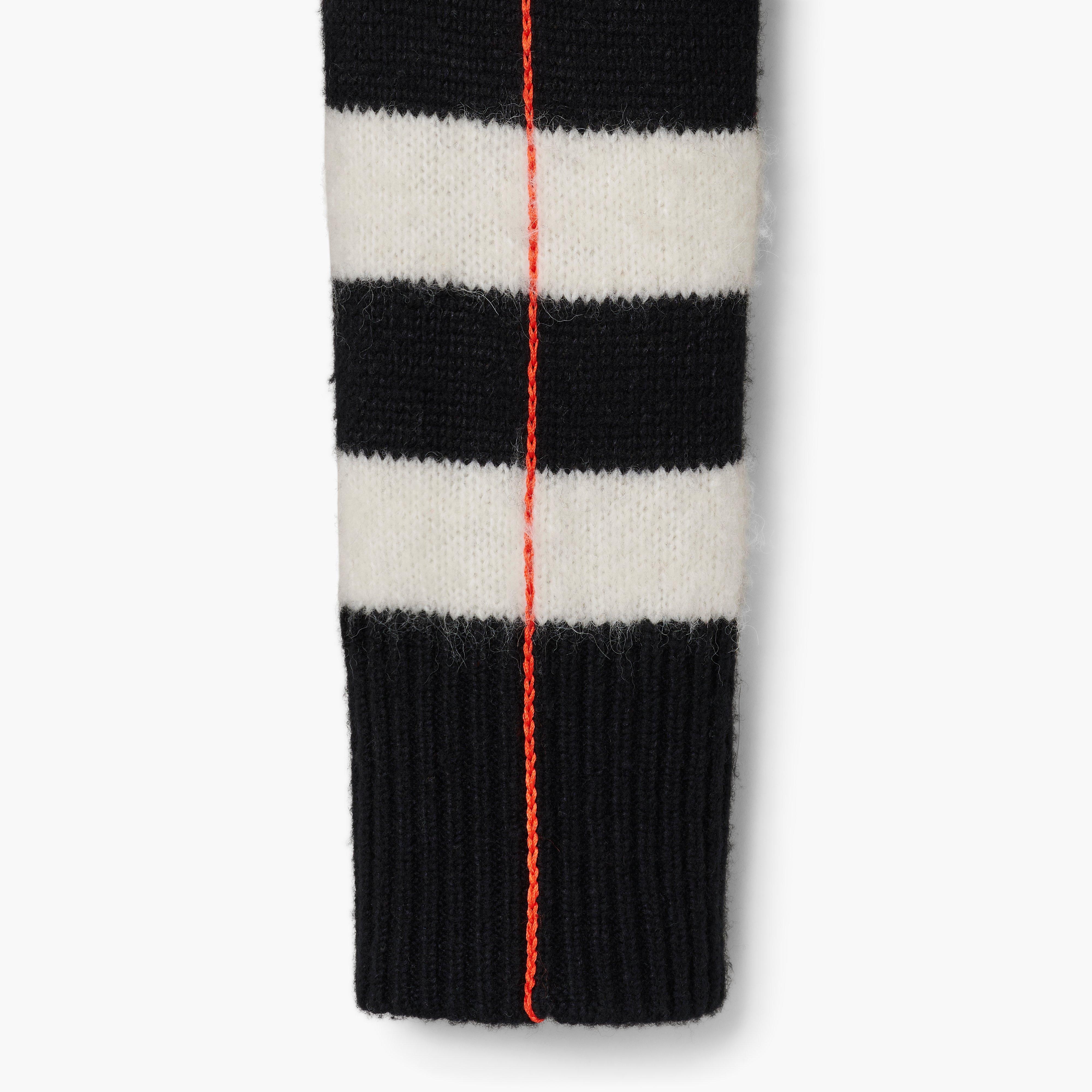 THE STRIPED BRUSHED LOGO SWEATER - 7