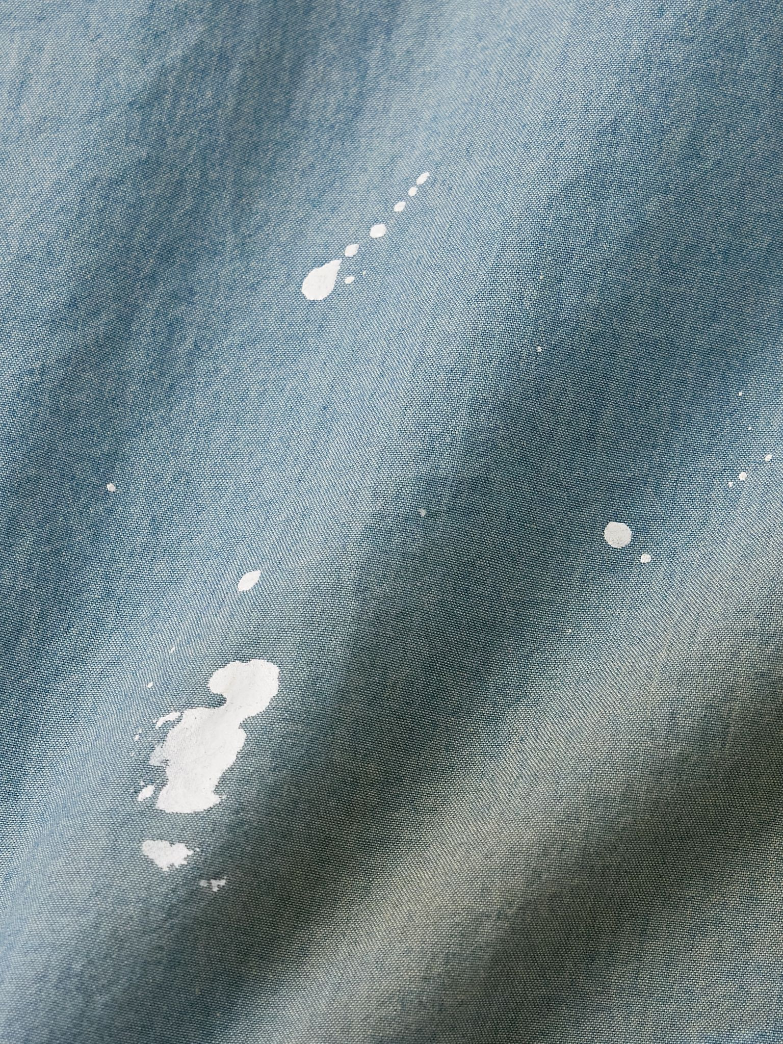 Distressed Cotton-Chambray Shirt Light blue - 4