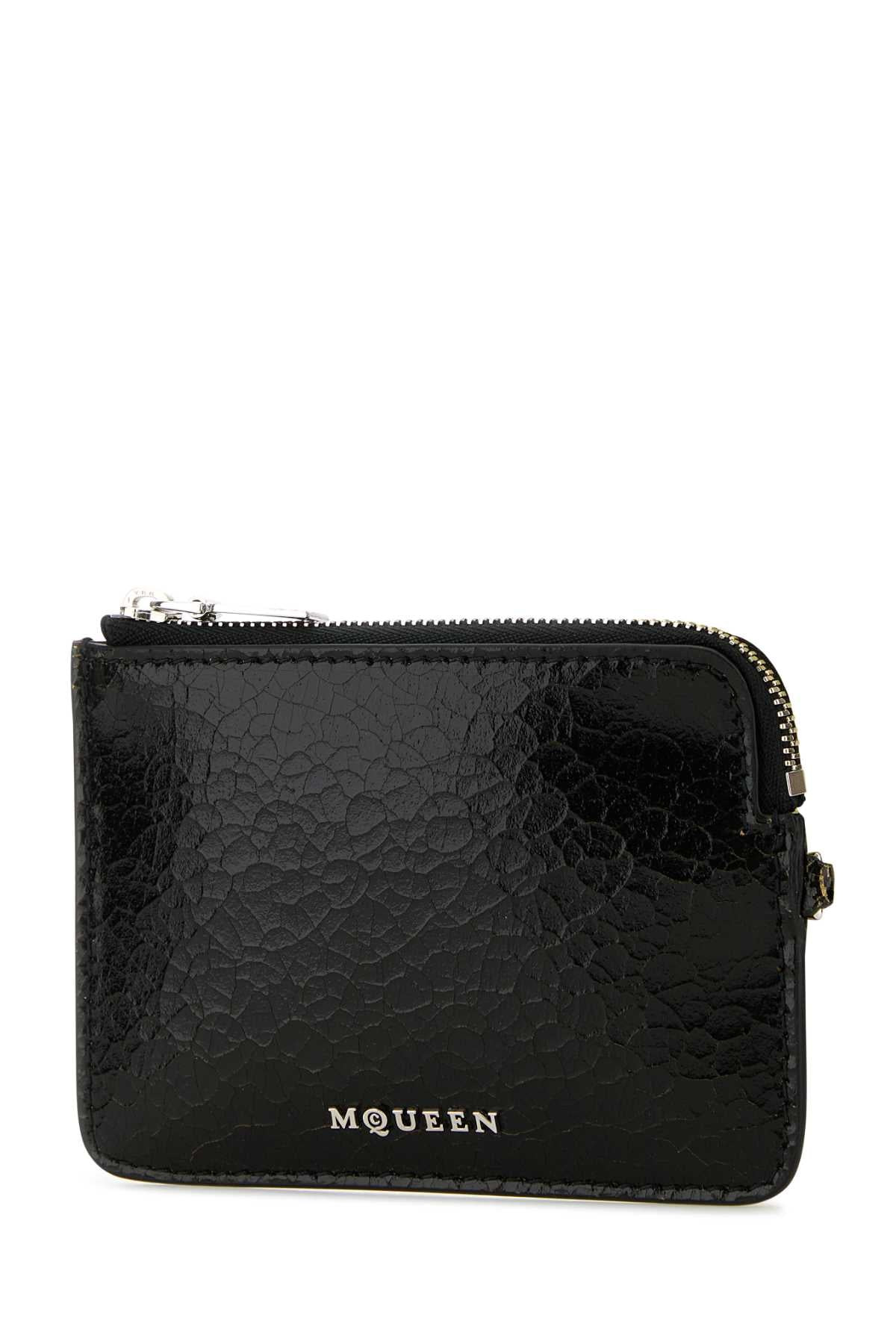 Alexander Mcqueen Men Black Leather Card Holder - 2