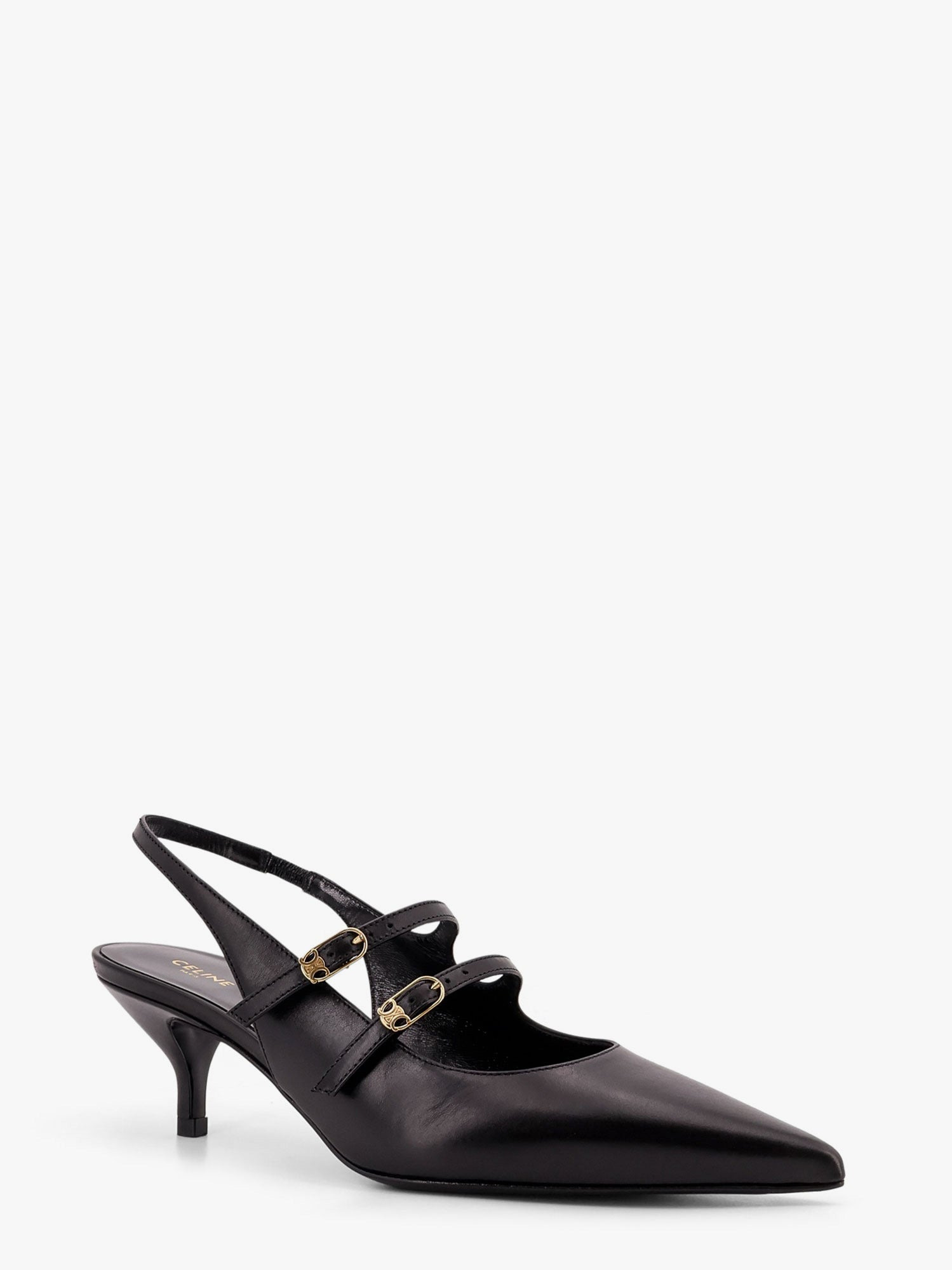 Celine Women Judy Leather Double Strap Mary Jane Slingback - 2