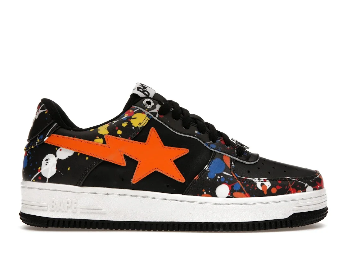 A Bathing Ape Bape Sta Paint Splatter Black - 1