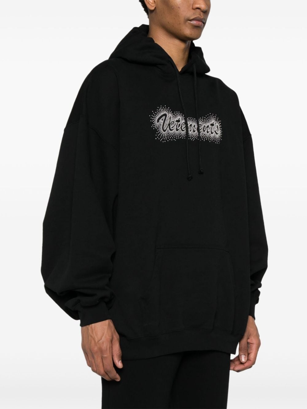 studded-logo cotton-blend hoodie - 4