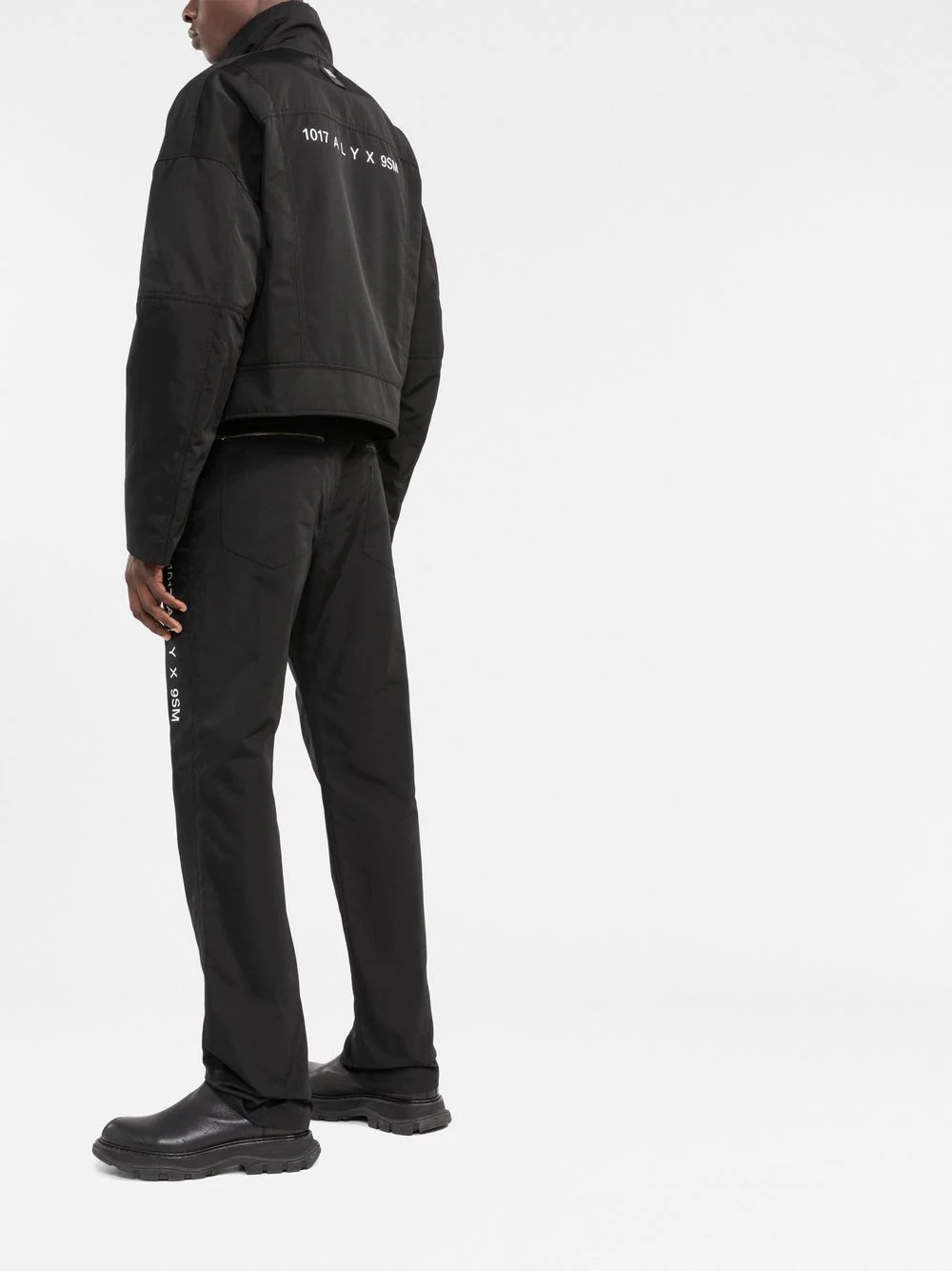 logo-print straight-leg trousers - 4