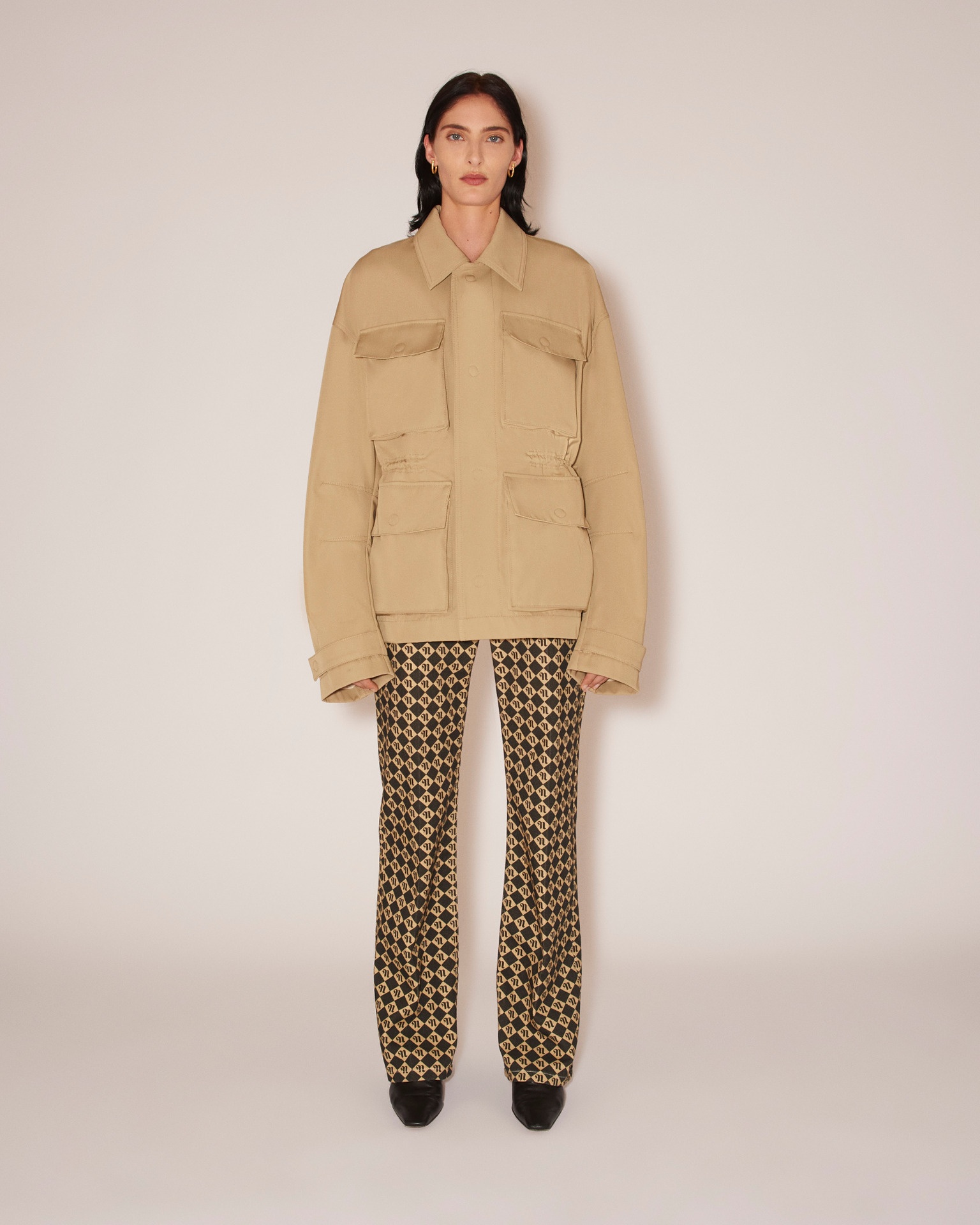 WILL - Bonded-twill utalitarian jacket - Beige - 4