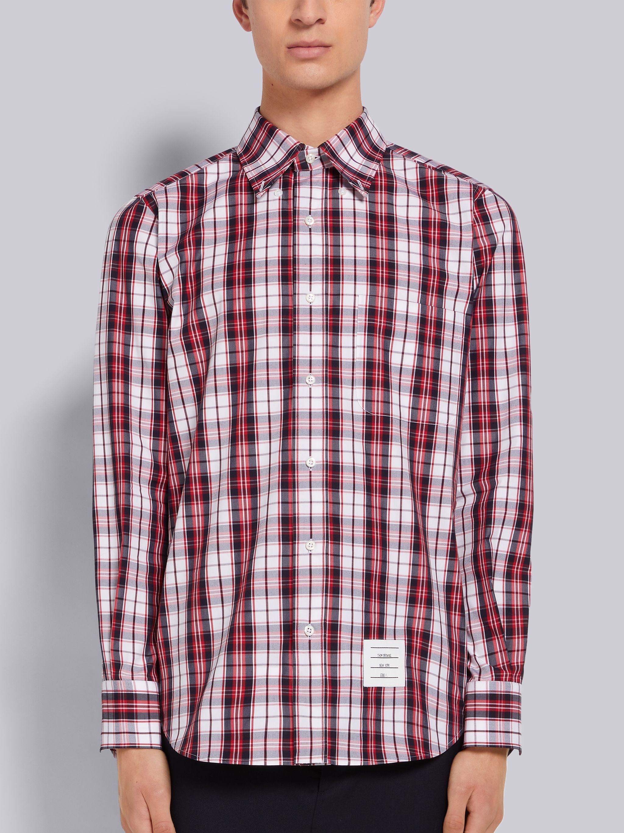 Multicolor Tartan Check Poplin Straight Fit Shirt - 3