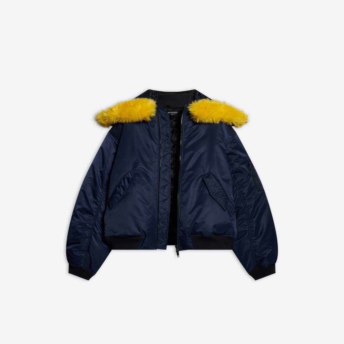 Men's Hooded Bomber in Blue - 1