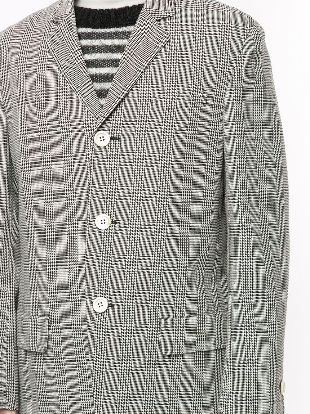 straight-fit checked blazer - 5