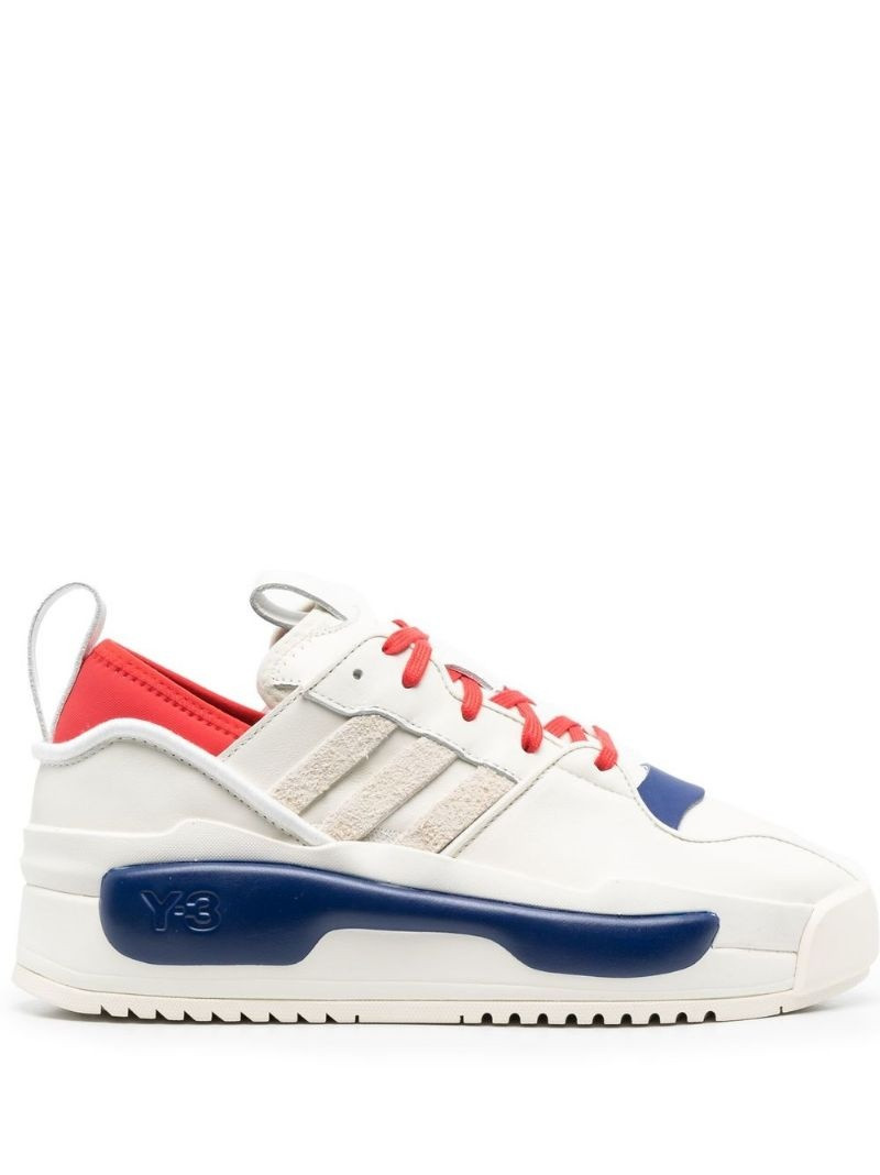 Y-3 Logo Debossed Lace-Up Sneakers - 1