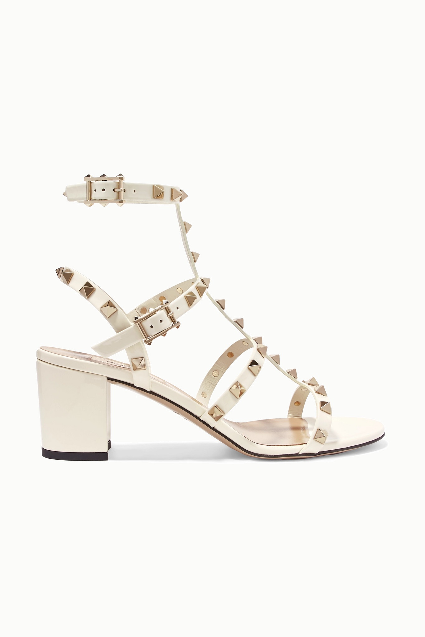 Valentino Garavani The Rockstud 60 patent-leather sandals - 1