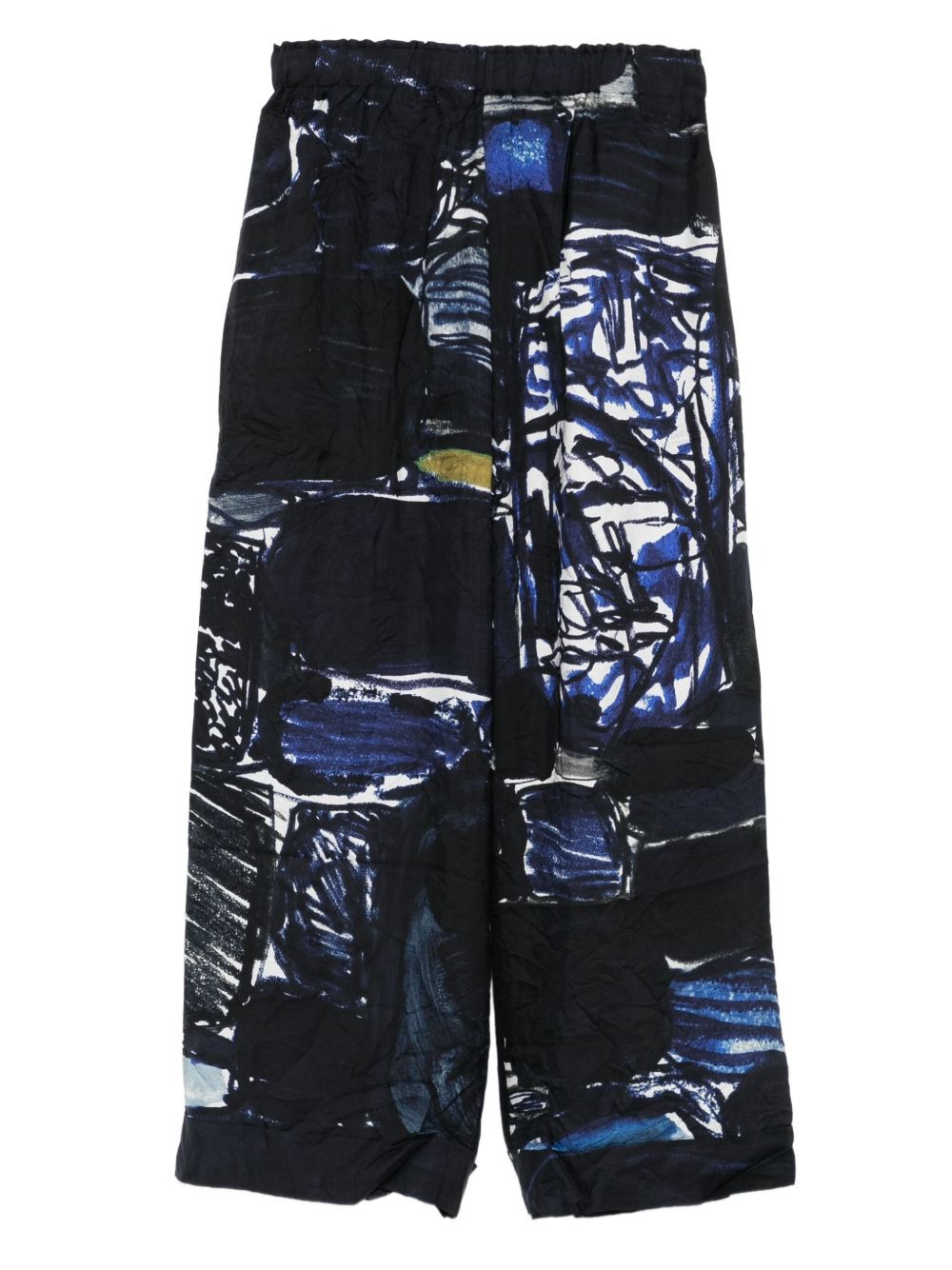 abstract-print elasticated-waist trousers - 2