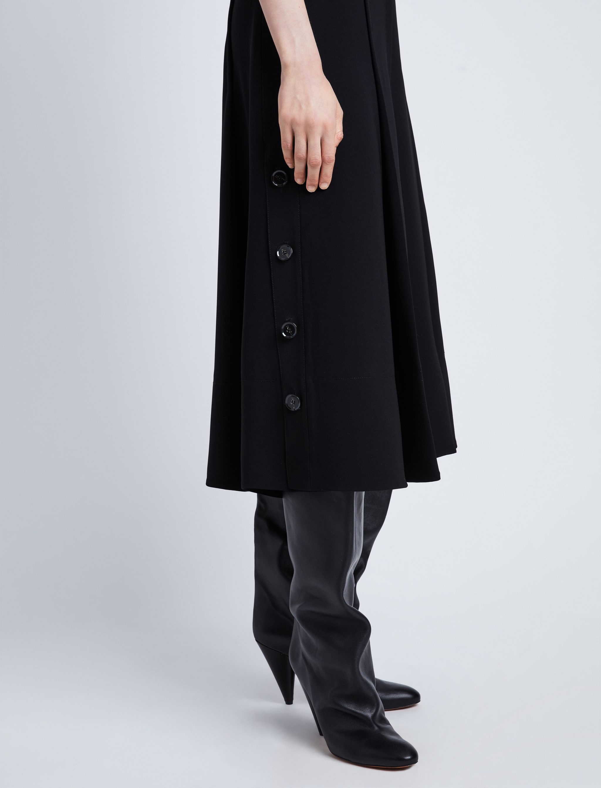Matte Viscose Crepe Dress - 5