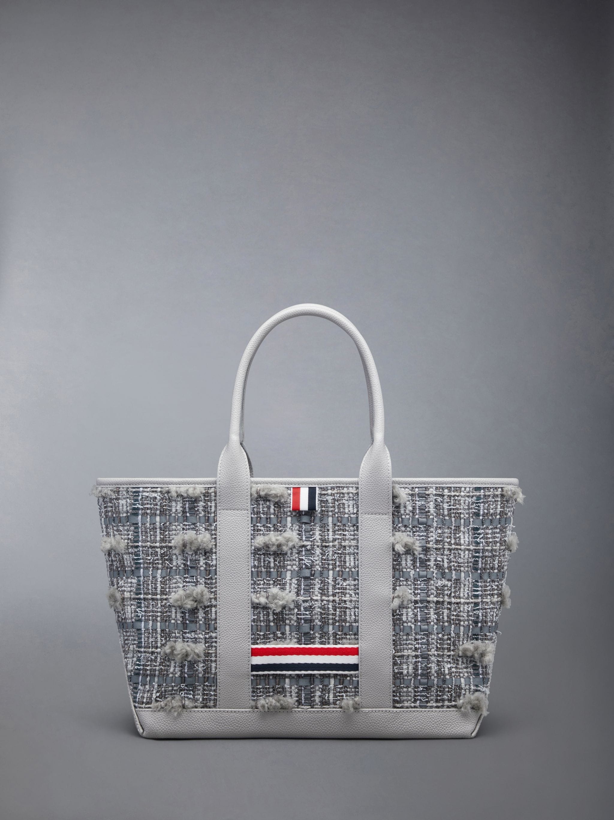 RWB-stripe mélange tote bag - 1