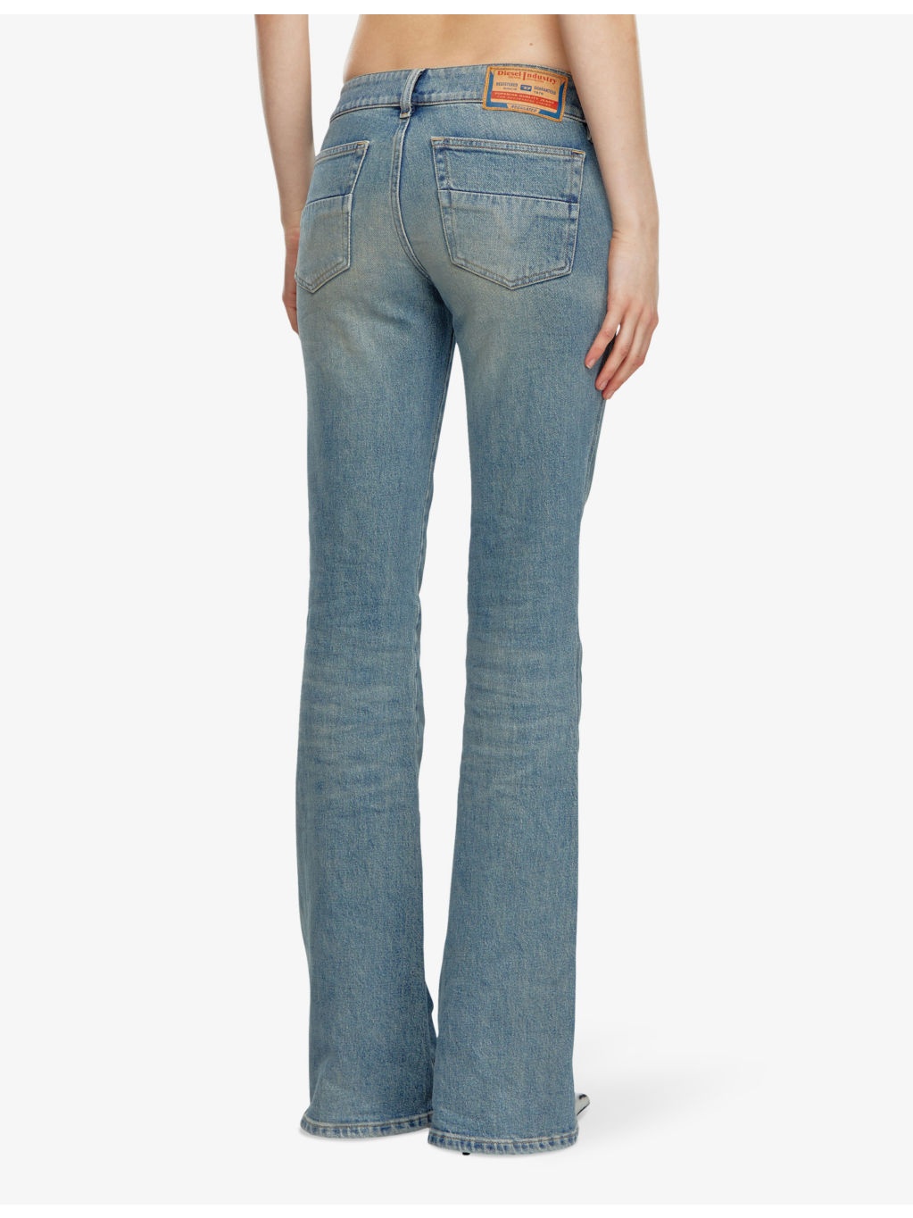 D-Hush flared-leg mid-rise stretch-denim jeans - 4