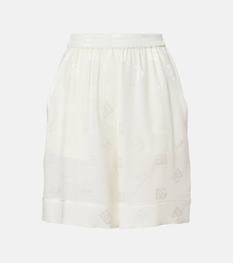 DG silk satin jacquard shorts - 1