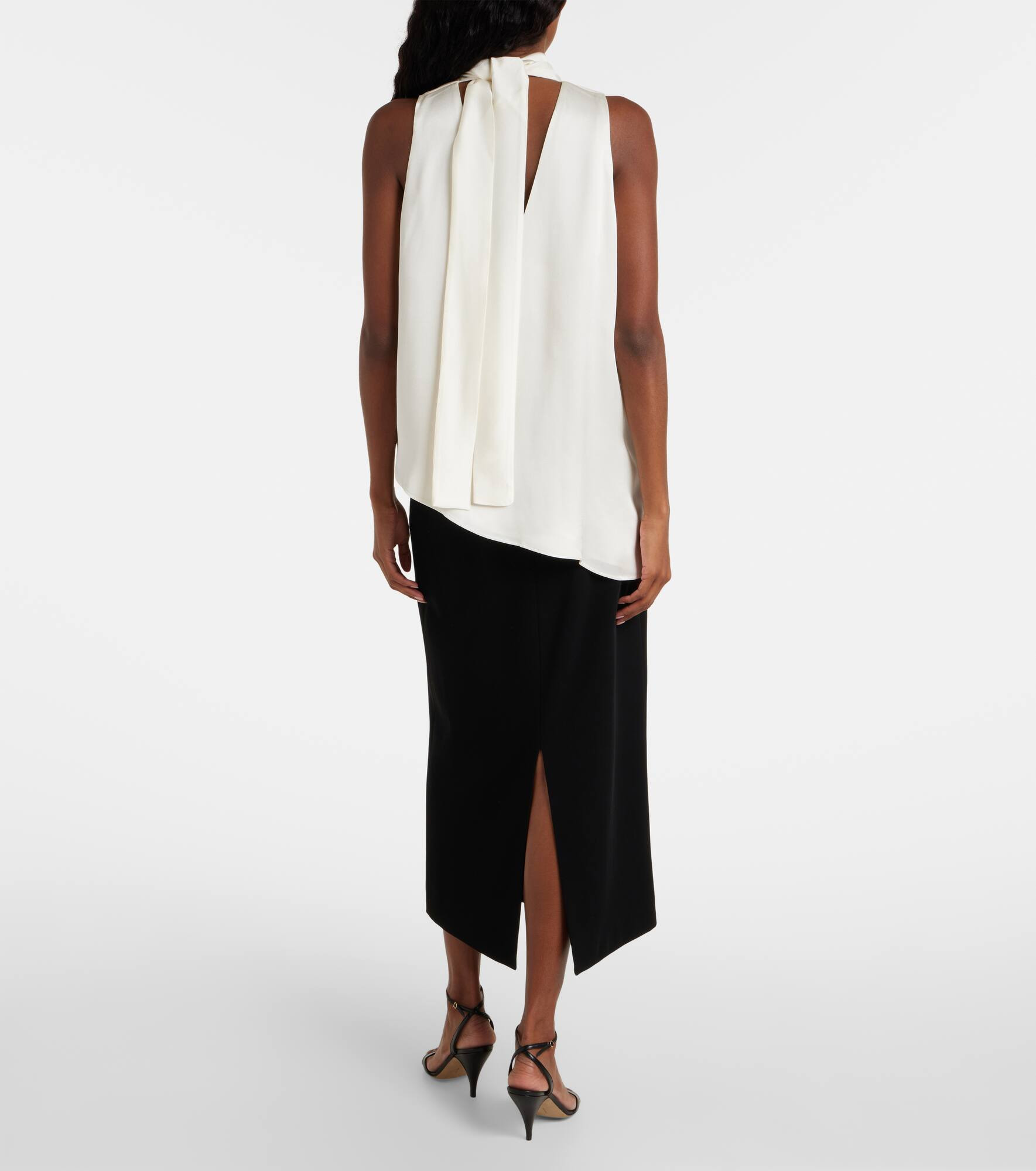Draped satin top - 3