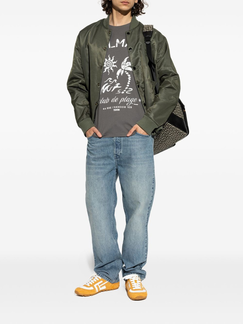 Balmain graphic-print logo-detail T-shirt outlook