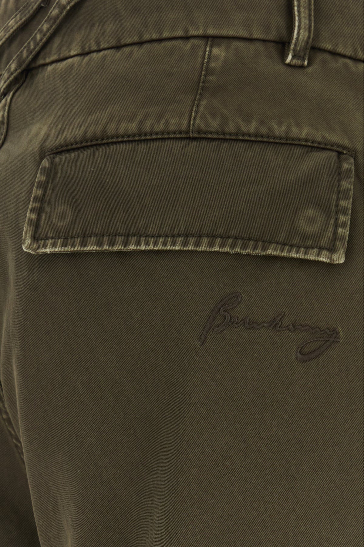 Army green cotton cargo pant - 5