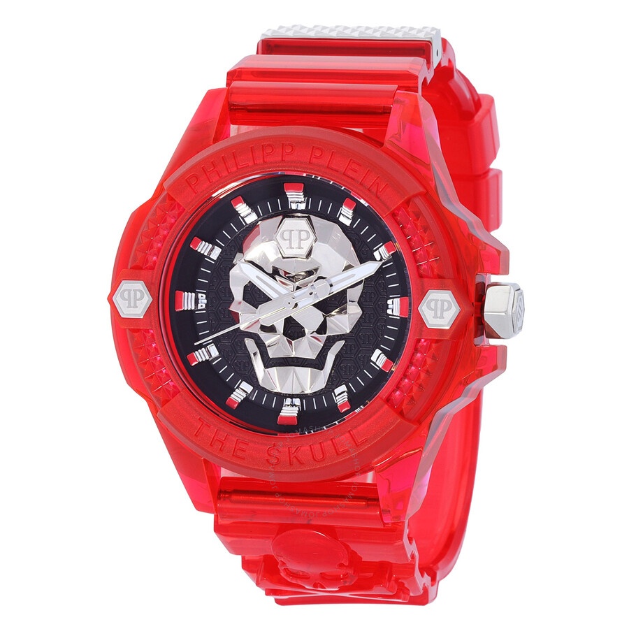 Open Box - Philipp Plein The Skull Quartz Black Dial Men's Watch PWWAA0223 - 1
