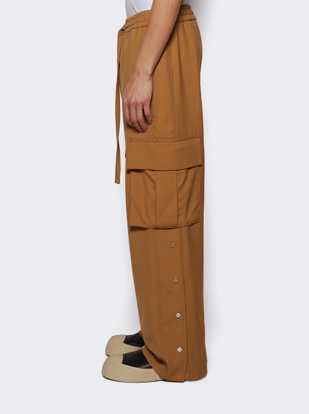 Track Logo Cargo Pants Sand - 3