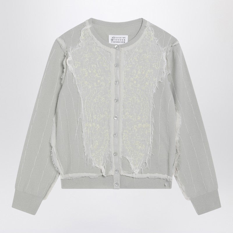 Maison Margiela Light Green Wool Cardigan Women - 1