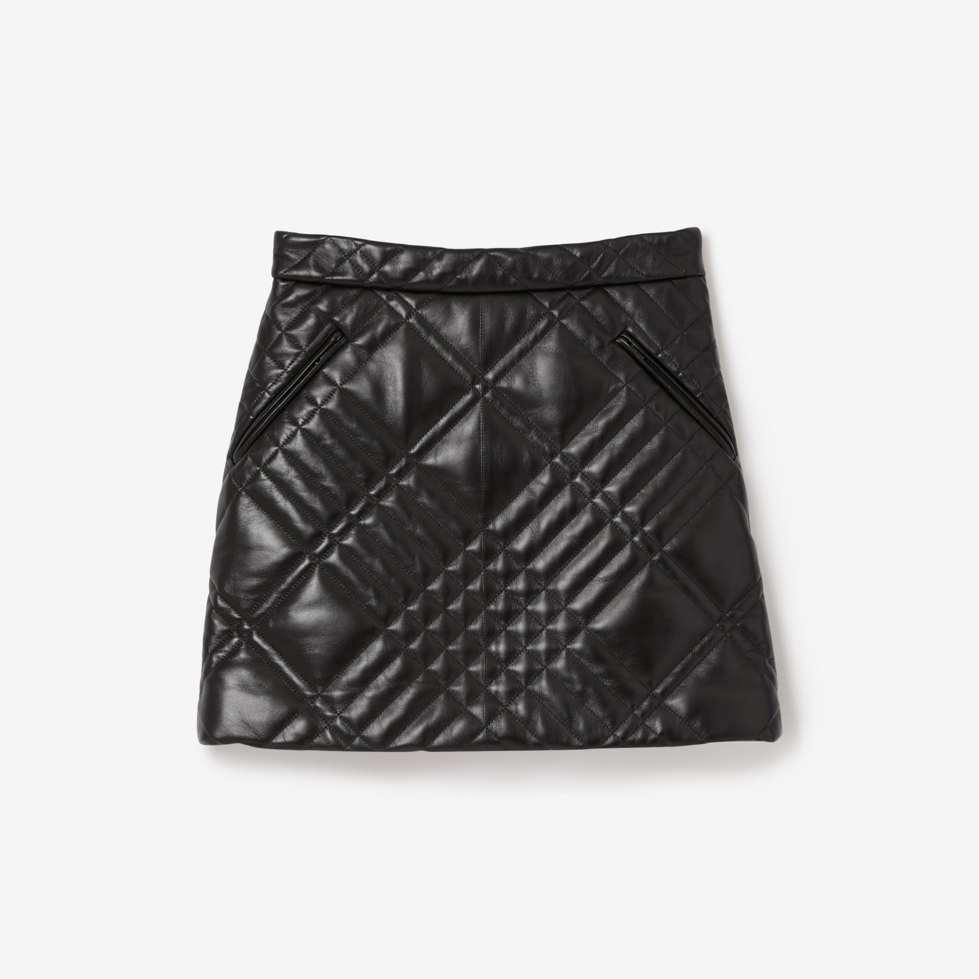 Quilted Leather Mini Skirt - 1