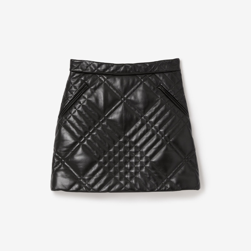 Quilted Leather Mini Skirt 1