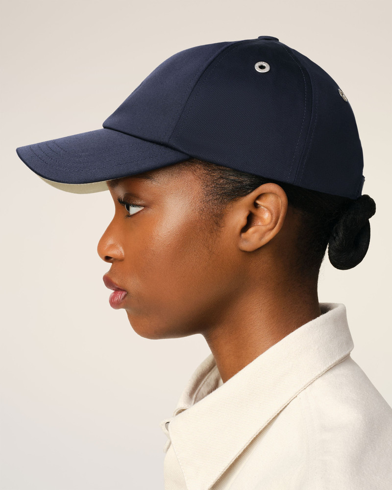 NAVY COTTON TONAL AMI DE COEUR EMBROIDERY CAP 5