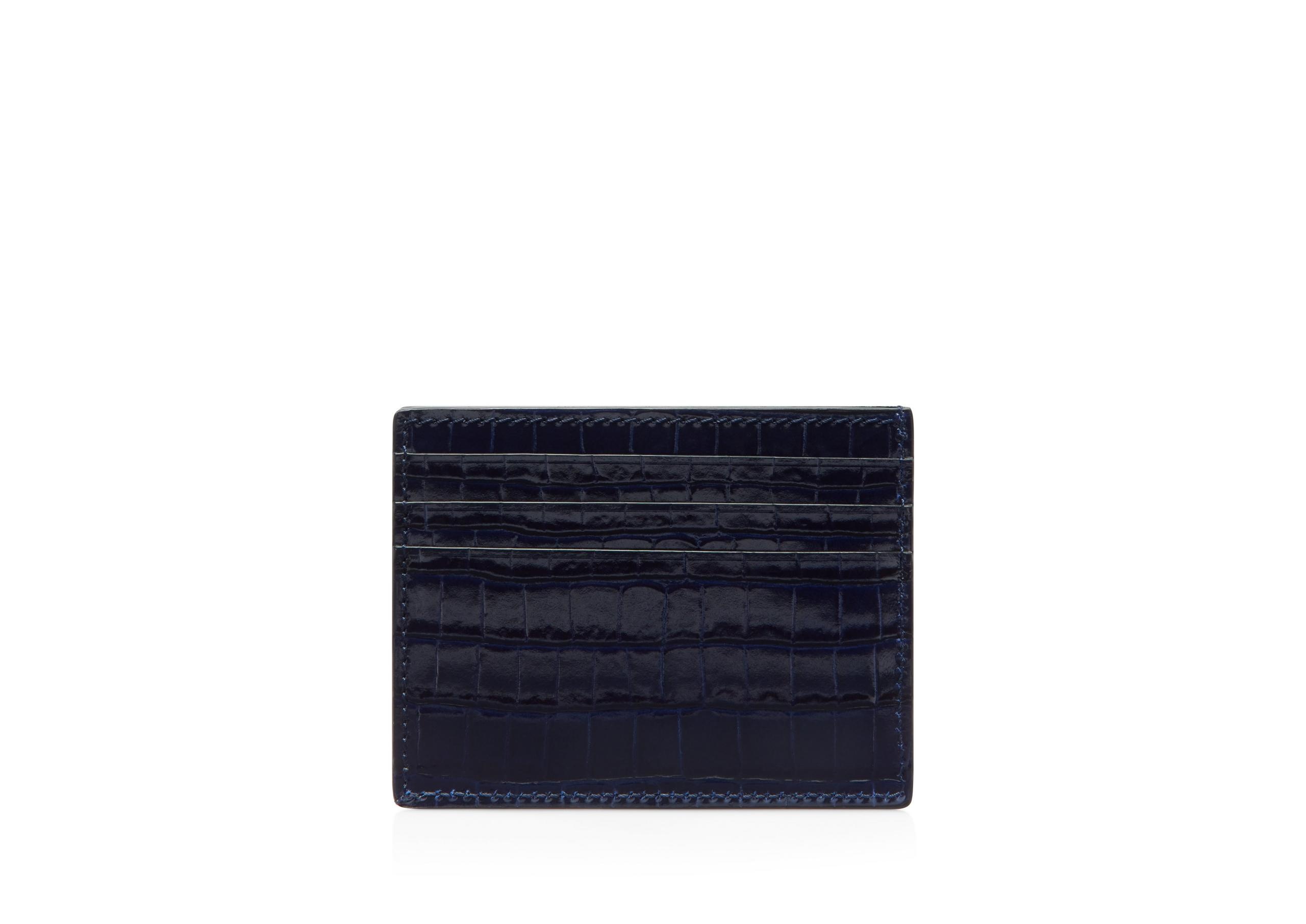 GLOSSY PRINTED CROC CARDHOLDER - 2