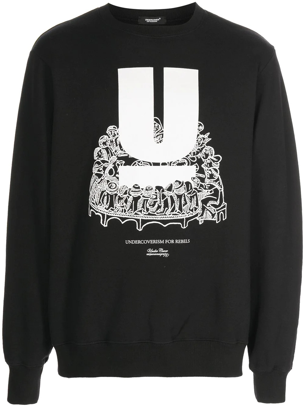 logo-print cotton jumper - 1